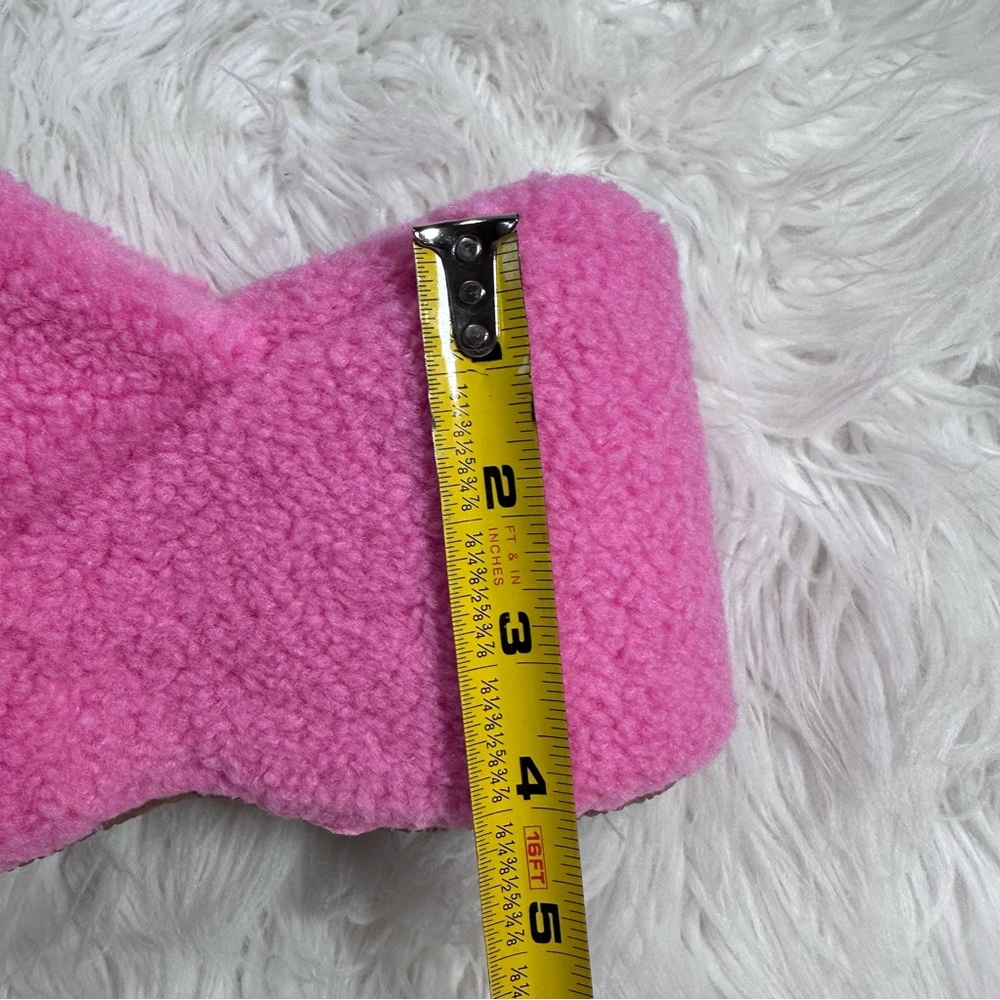 Cuccoo • Barbie Pink Open Toe Fluffy Platform Mule Slides - Picture 6 of 12